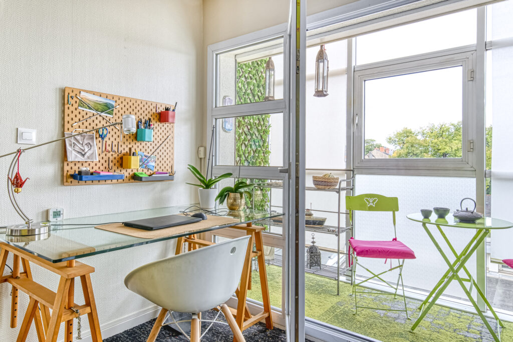 Loggia d’un appartement 3 pièces à vendre quartier Madeleine Angers – District